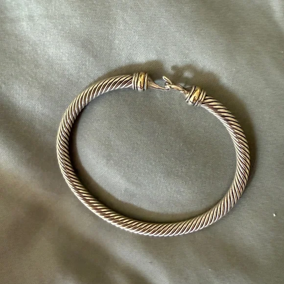 David Yurman Twisted Silver Bracelet - Picture 2 of 4
